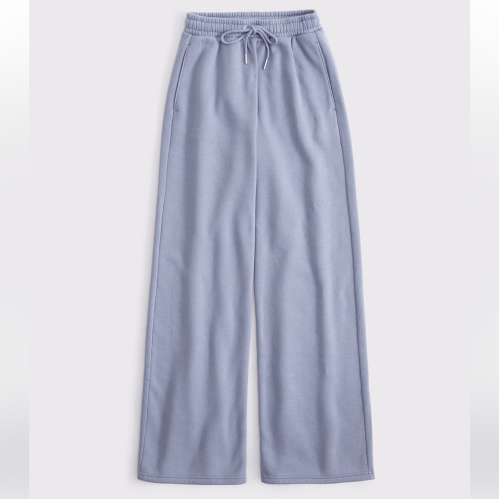 Abercrombie Light Blue Wide-Leg Pants